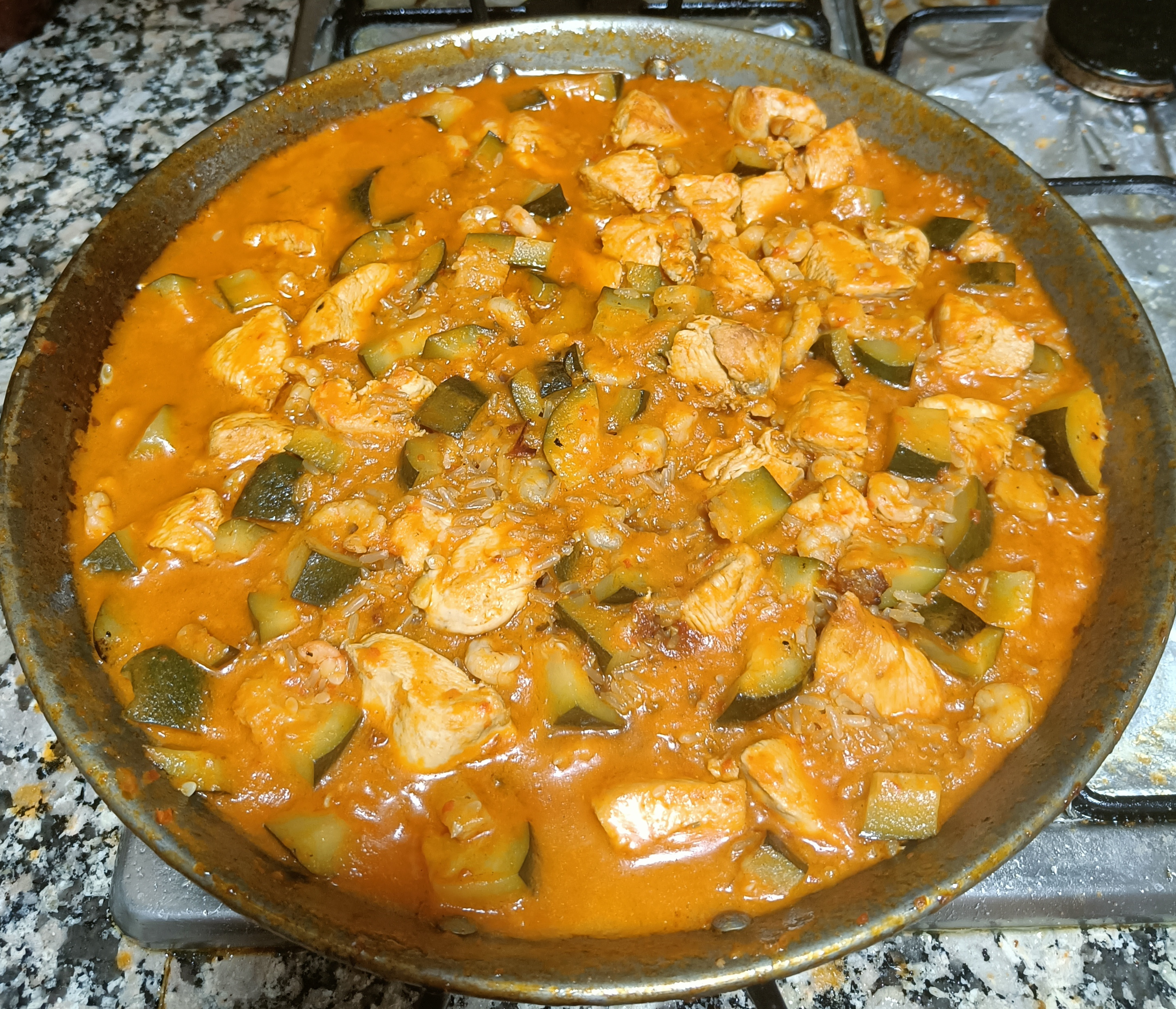 Imagen de Paella ligera de verduras y marisco + ensalada verde